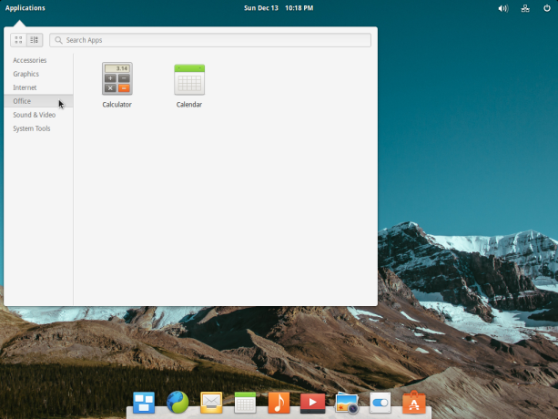 elementary OS Freya 0.3.2 app menu category